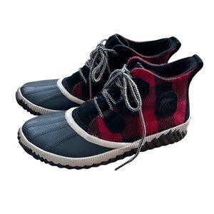 Sorel Sorel Buffalo Plaid Lace-Up Ankle Boots
